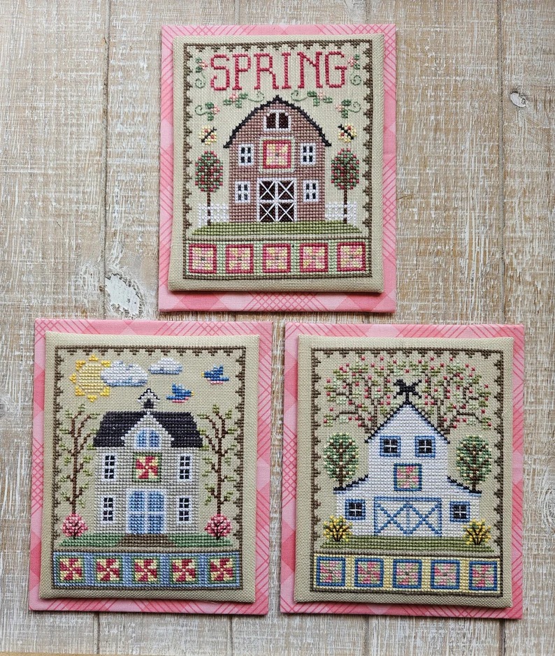 Spring Barn Trio - Cross Stitch Pattern