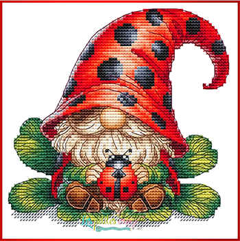 Ladybug Gnome 2024 - Cross Stitch Pattern