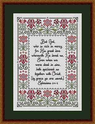 His Great Love - Cross Stitch Pattern