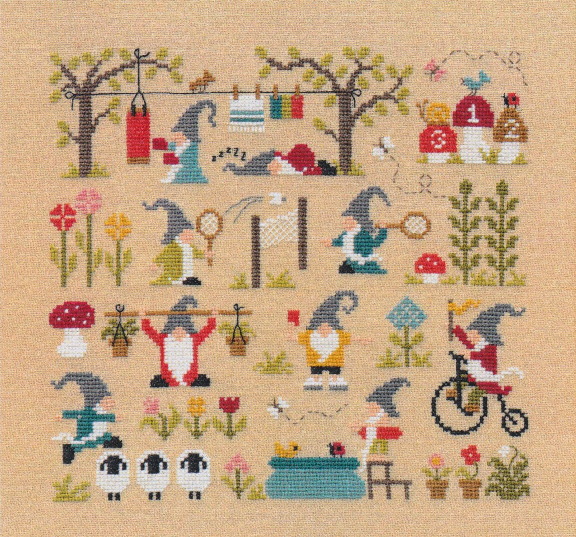 Les Olympiades Des Gnomes - Cross Stitch Pattern