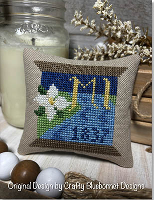 Michigan State Spool - Cross Stitch Pattern