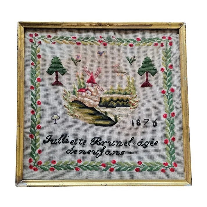 Julliette Brunel 1876 Sampler - Cross Stitch Pattern