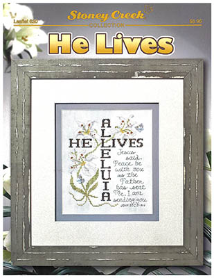 He Lives - Christian Cross Stitch Pattern