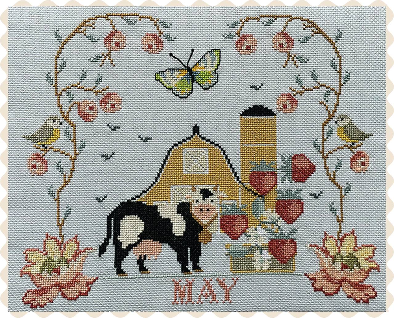 Barn Calendar May - Cross Stitch Pattern 