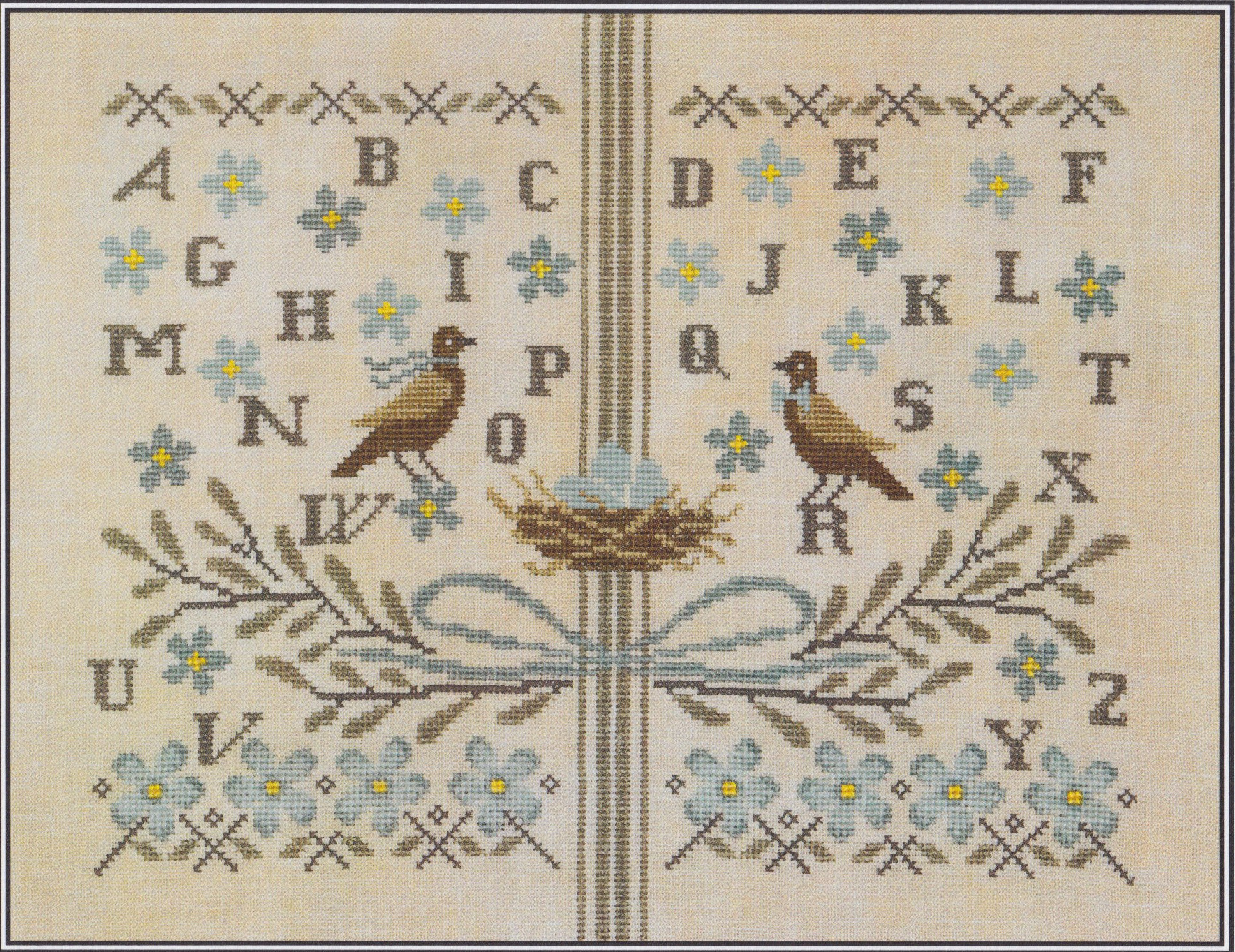 Flower Garden Sampler - Cross Stitch Pattern