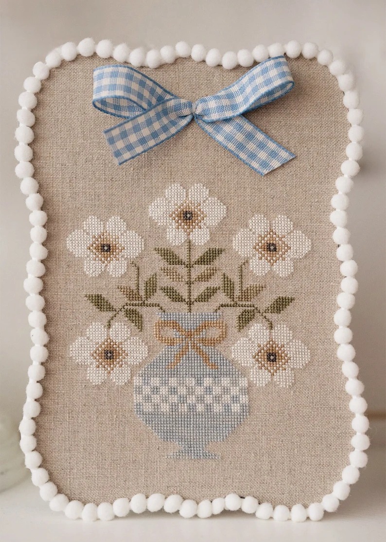 Bouquet Fleurs Blanches - Cross Stitch Pattern