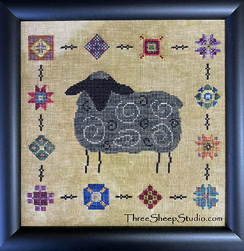 Wrapped In A Quilt - Black Sheep - Cross Stitch Pattern