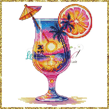 Sunset Cocktail - Cross Stitch Pattern