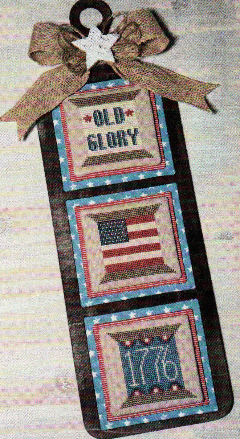 Patriotic Spool Trio - Cross Stitch Pattern