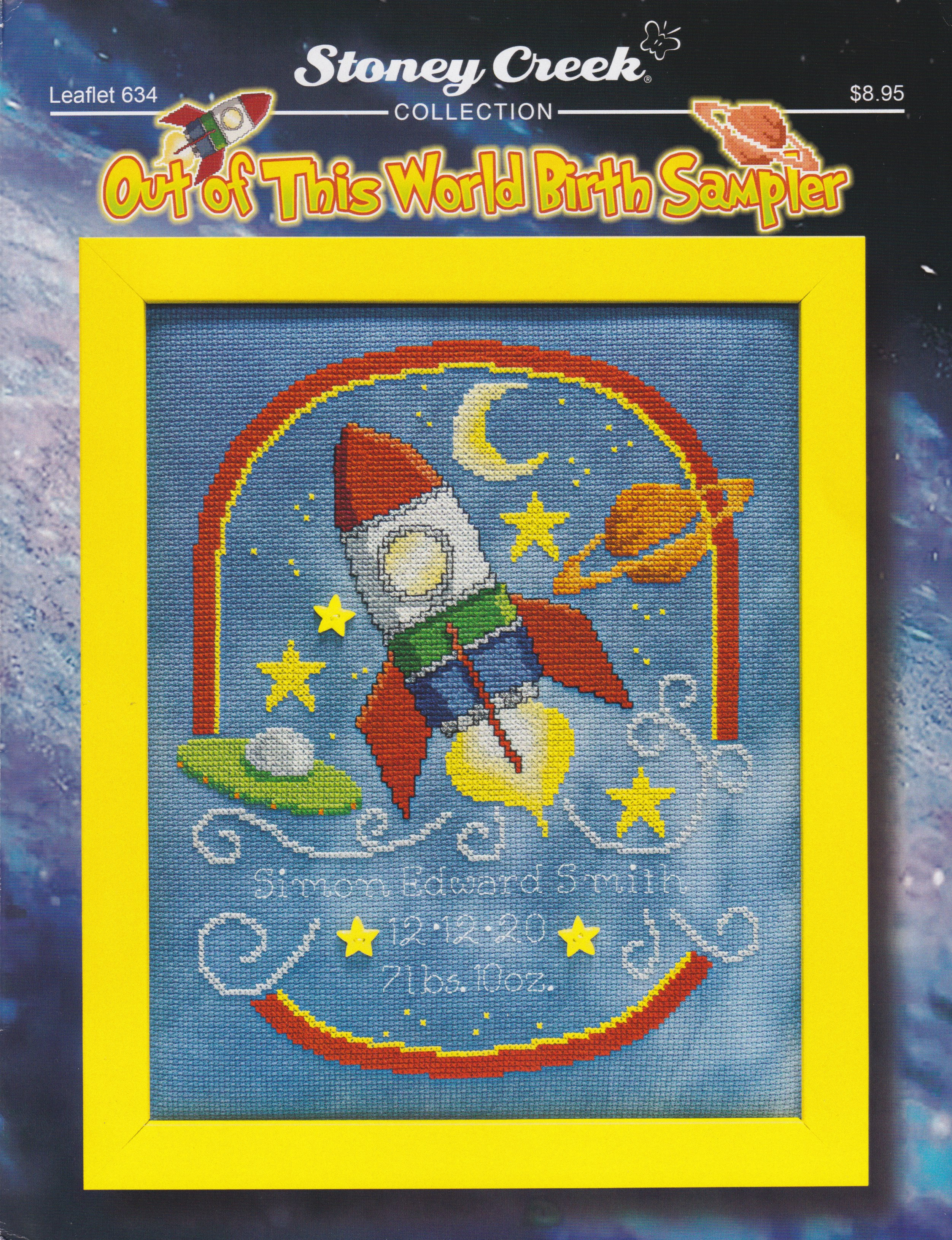 Out Of This World Birth Sampler - Cross Stitch Pattern