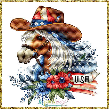 Independence Day Horse - Cross Stitch Pattern