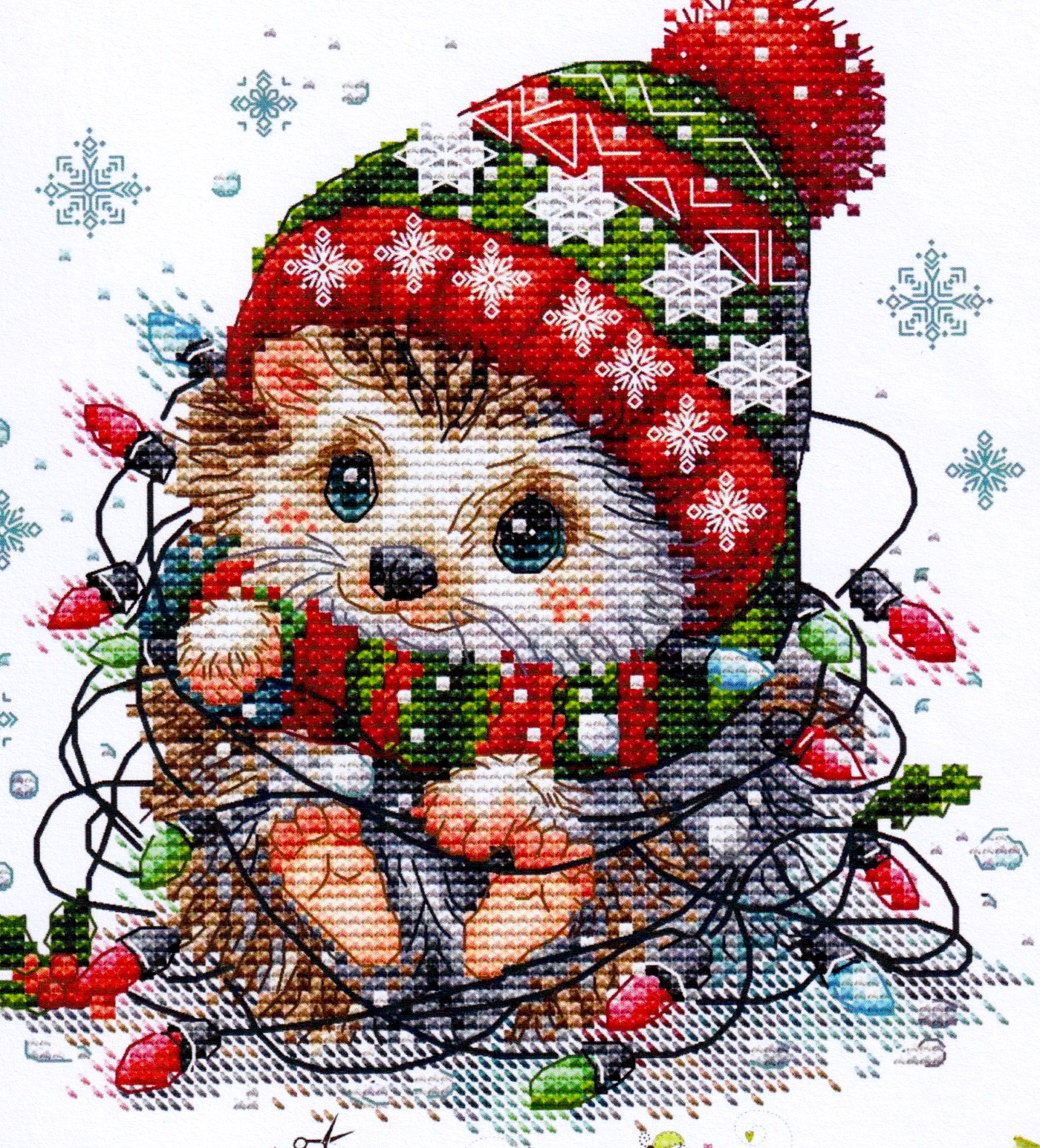 Hedgehog Christmas - Cross Stitch Pattern