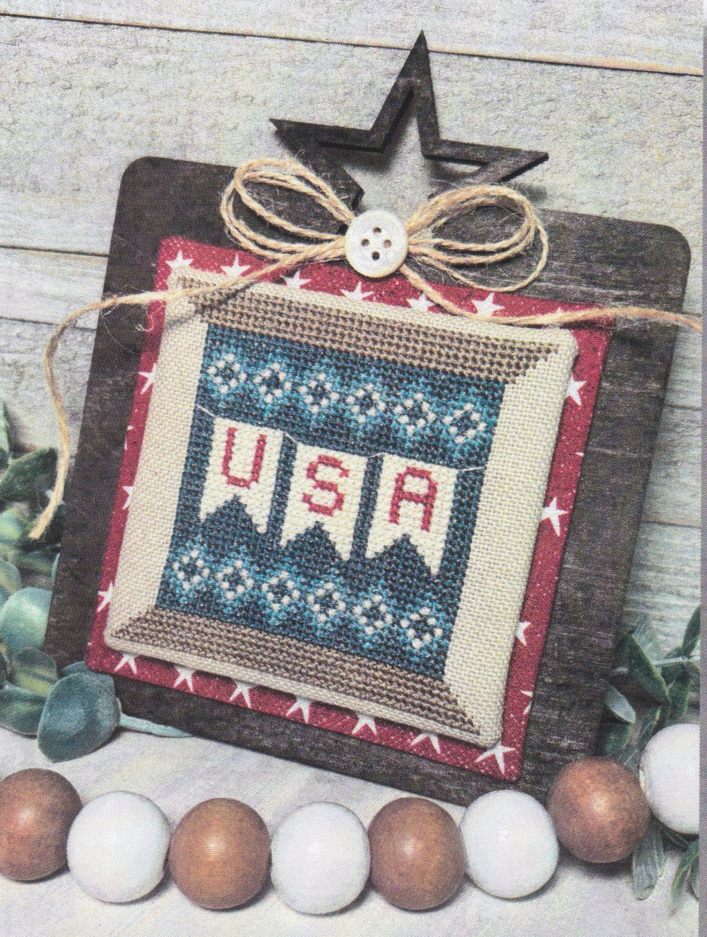 USA Banner Spool - Cross Stitch Pattern