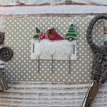 Winter Cardinal Christmas Small Pin 