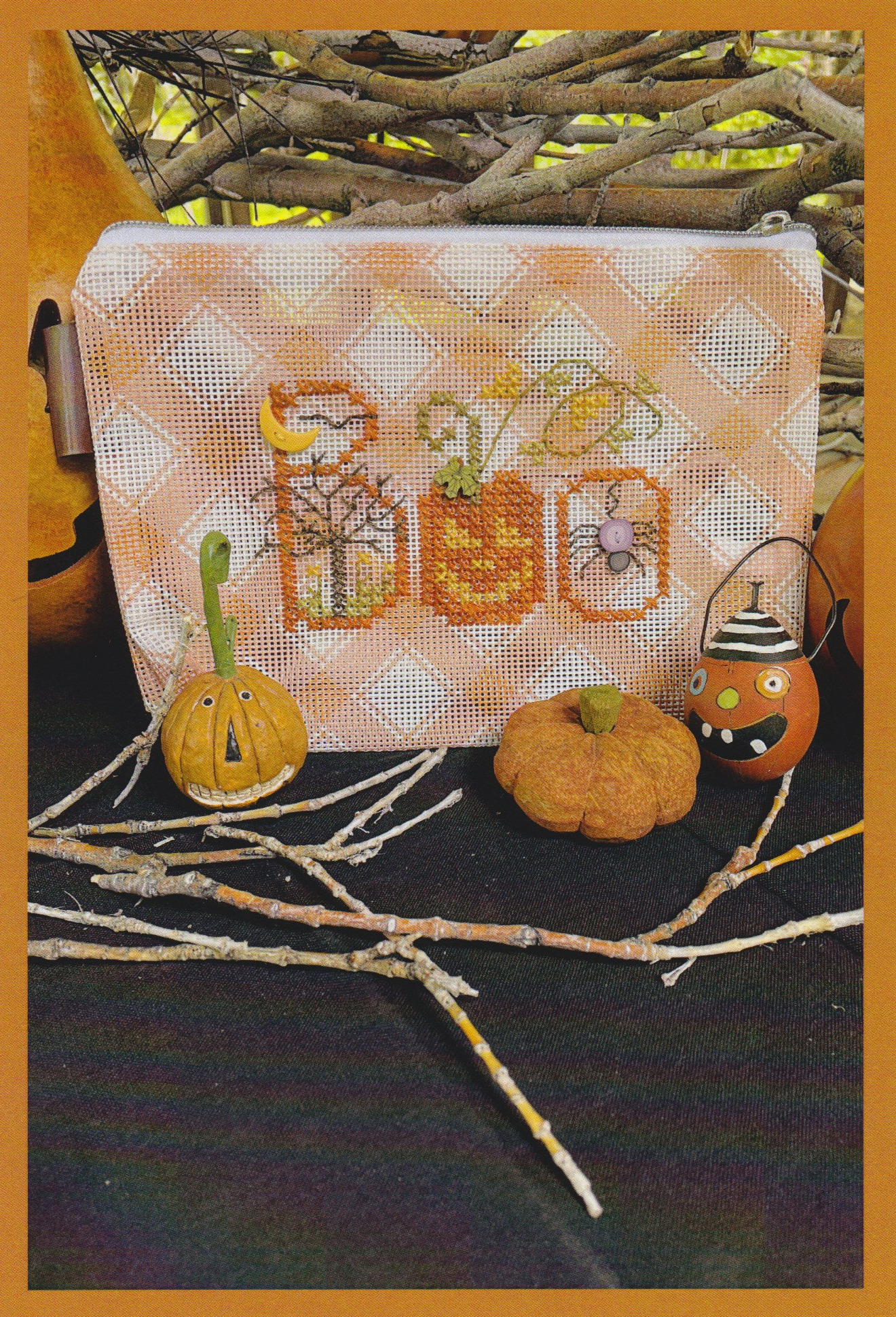 Boo Mini Bag - Halloween Cross Stitch Pattern