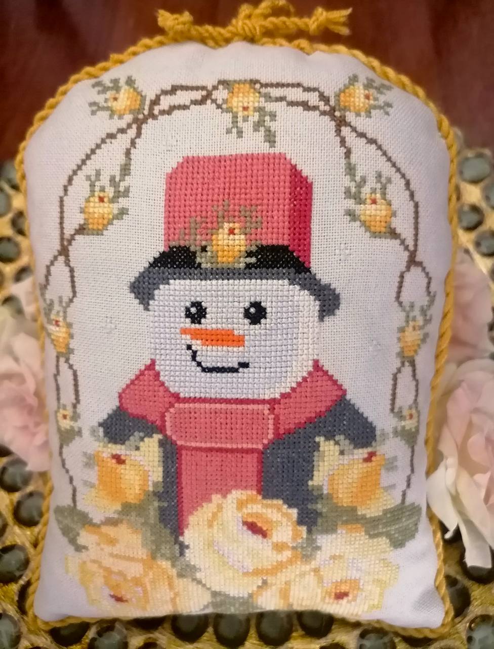 Fancy Snowman - Cross Stitch Pattern