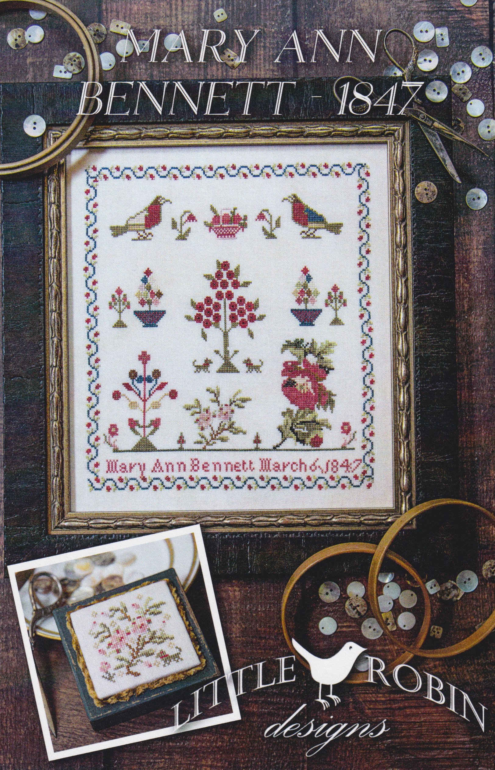 Mary Ann Bennett 1847 - Cross Stitch Pattern