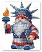 Gnome Patriotic Magnet - Needle Minder