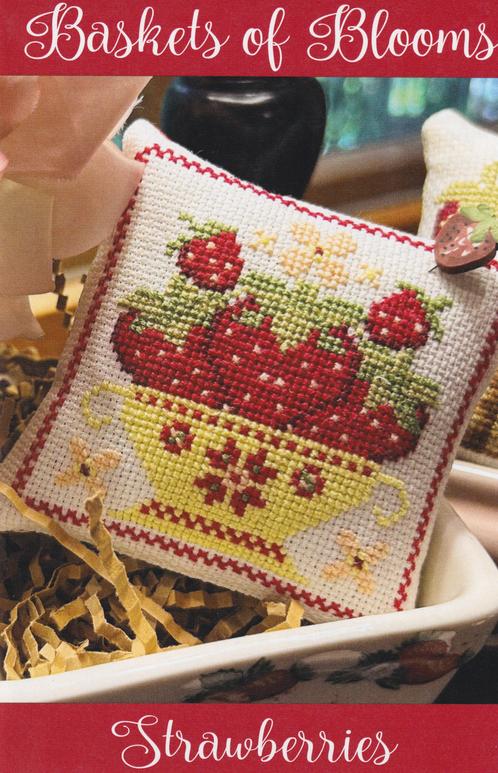 Baskets Of Blooms - Strawberries - Cross Stitch Pattern