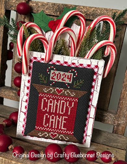 Candy Cane Spool - Christmas Cross Stitch Pattern