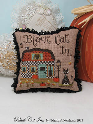 Black Cat Inn - Halloween Cross Stitch Pattern