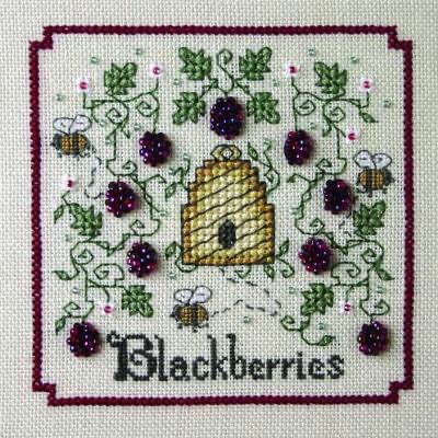 A-Buzz For Blackberries  - Cross Stitch Pattern