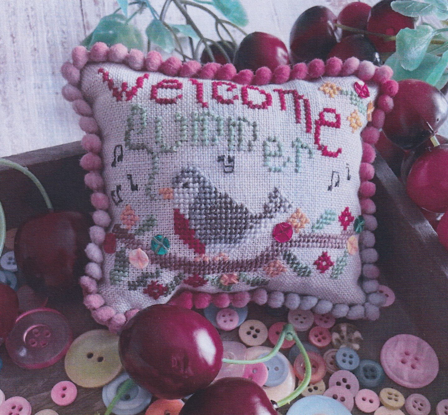 Welcome Little Bird - Summer- Cross Stitch Pattern