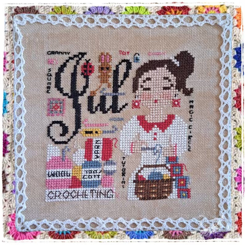 July - Happy Hobby Month - Cross Stitch Pattern