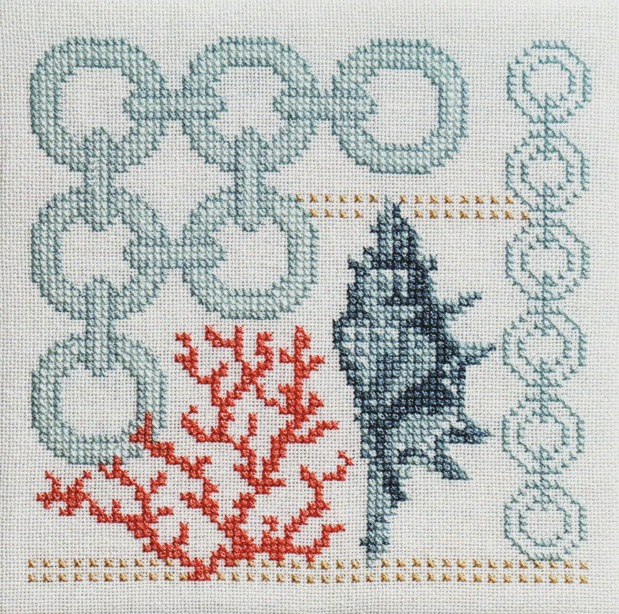 Modern Beach House 1 - Cross Stitch Pattern