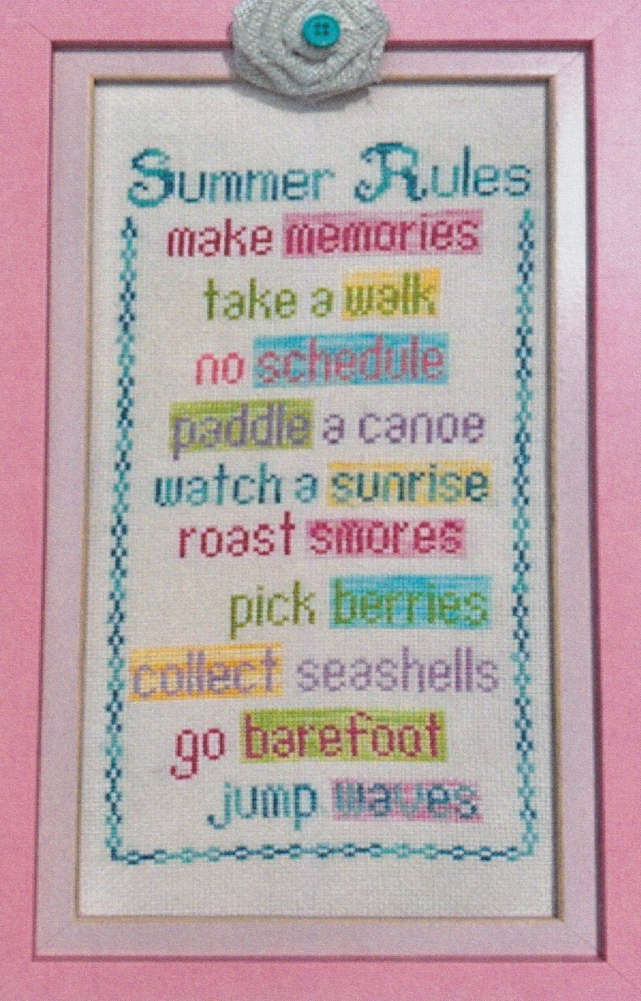 Summer Rules - Cross Stitch Pattern