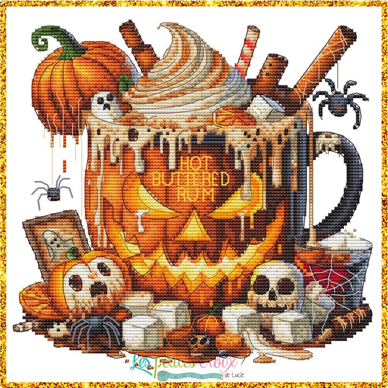 Hot Buttered Rum - Halloween Cross Stitch Pattern