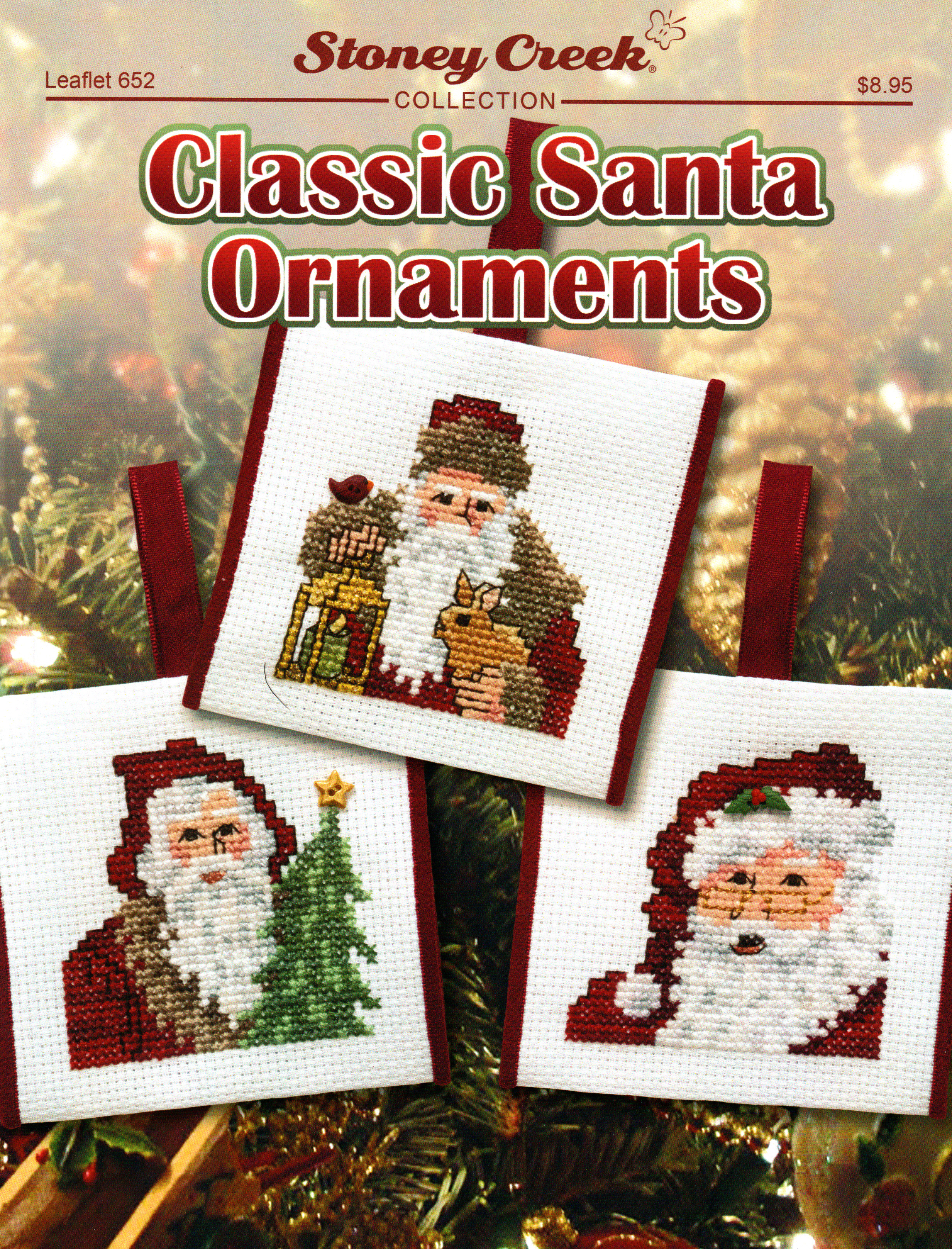 Classic Santa Ornaments - Christmas Cross Stitch Pattern