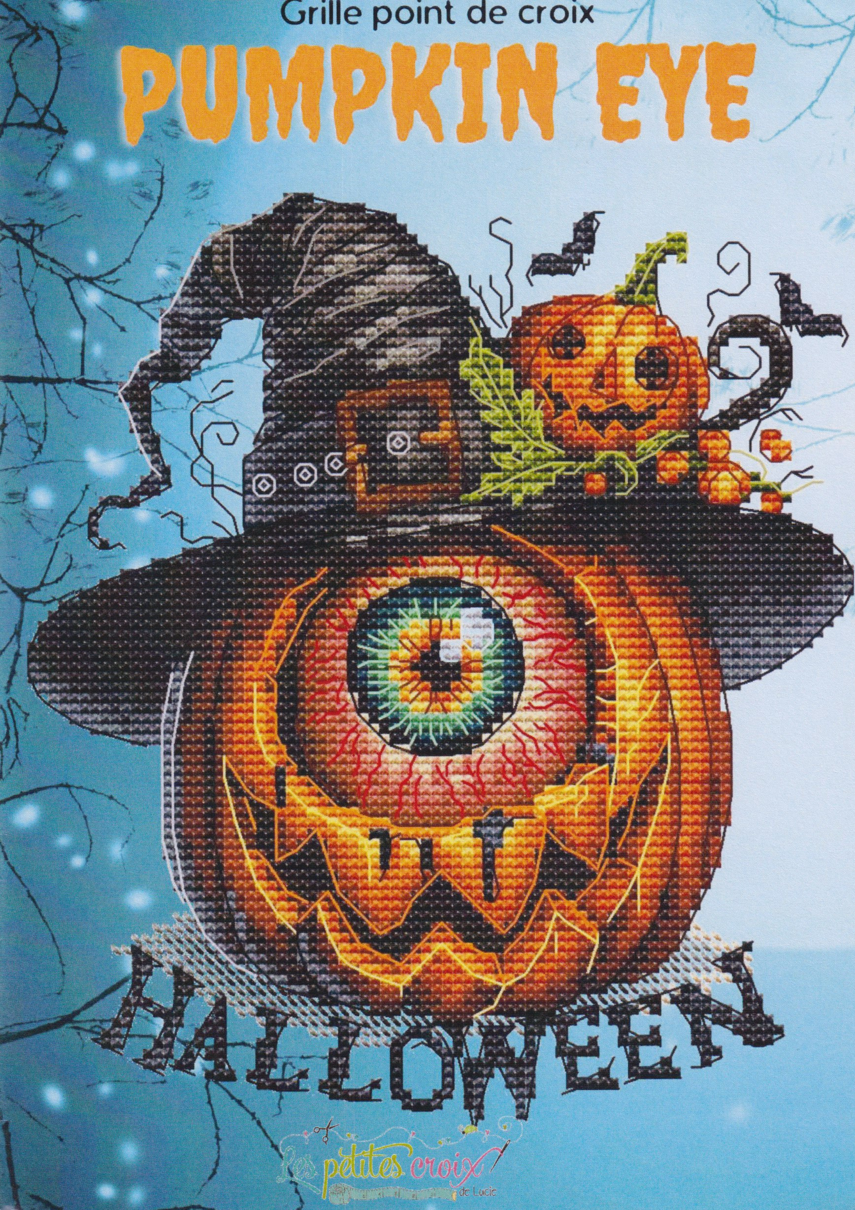 Pumpkin Eye - Halloween Cross Stitch Pattern