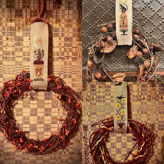 Wreaths A Plenty - Fall Cross Stitch Pattern