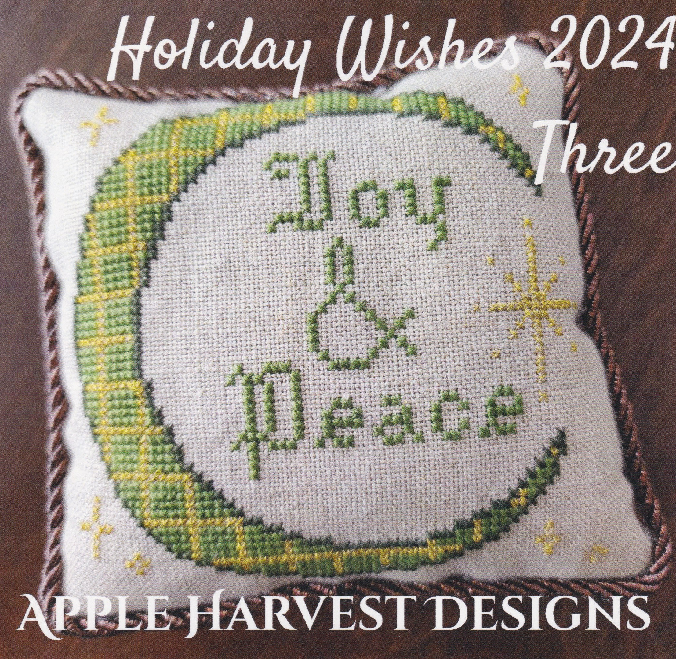 Holiday Wishes 2024 Three - Christmas Cross Stitch Pattern