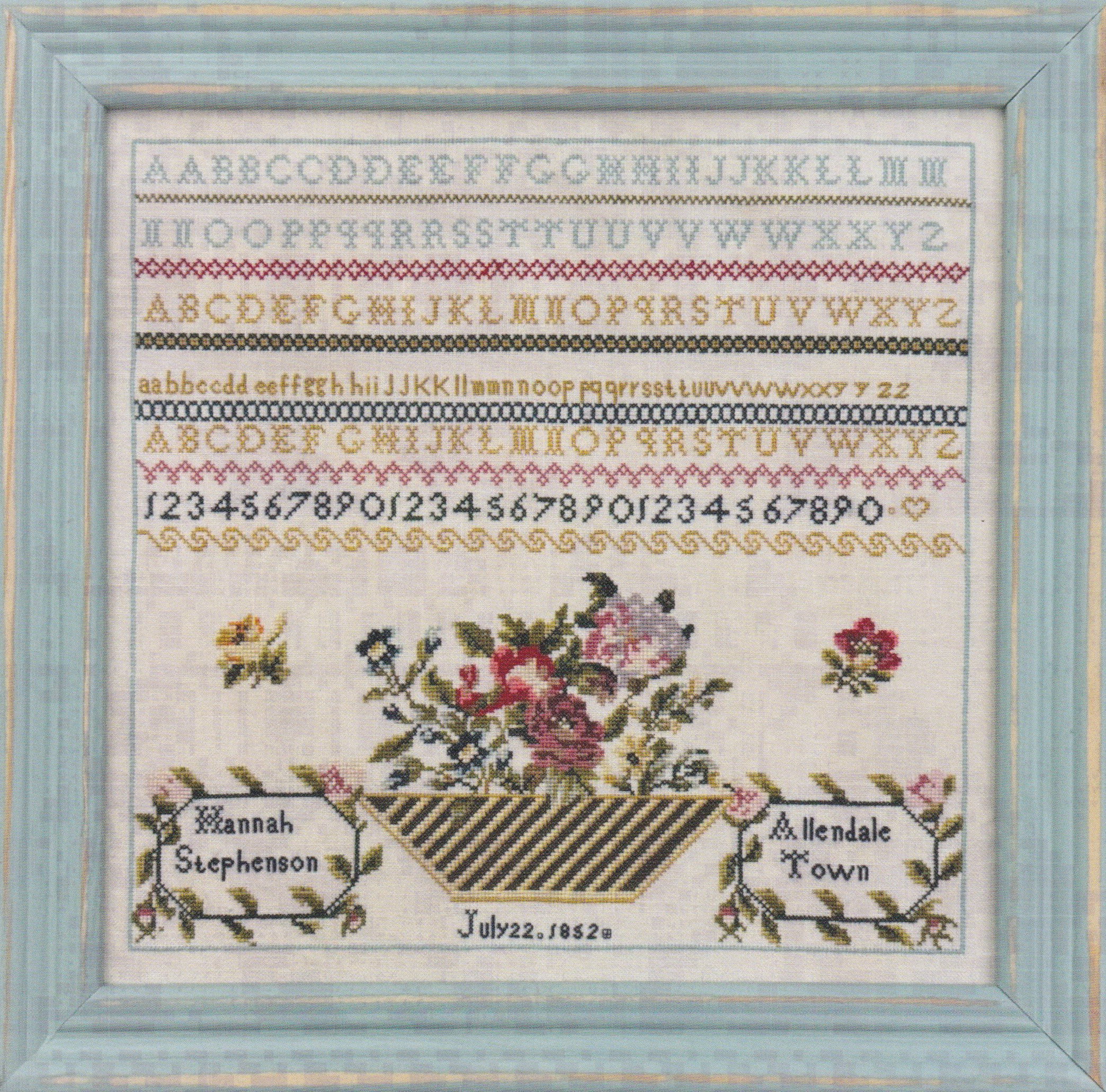 Hannah Stephenson 1852 - Cross Stitch Pattern