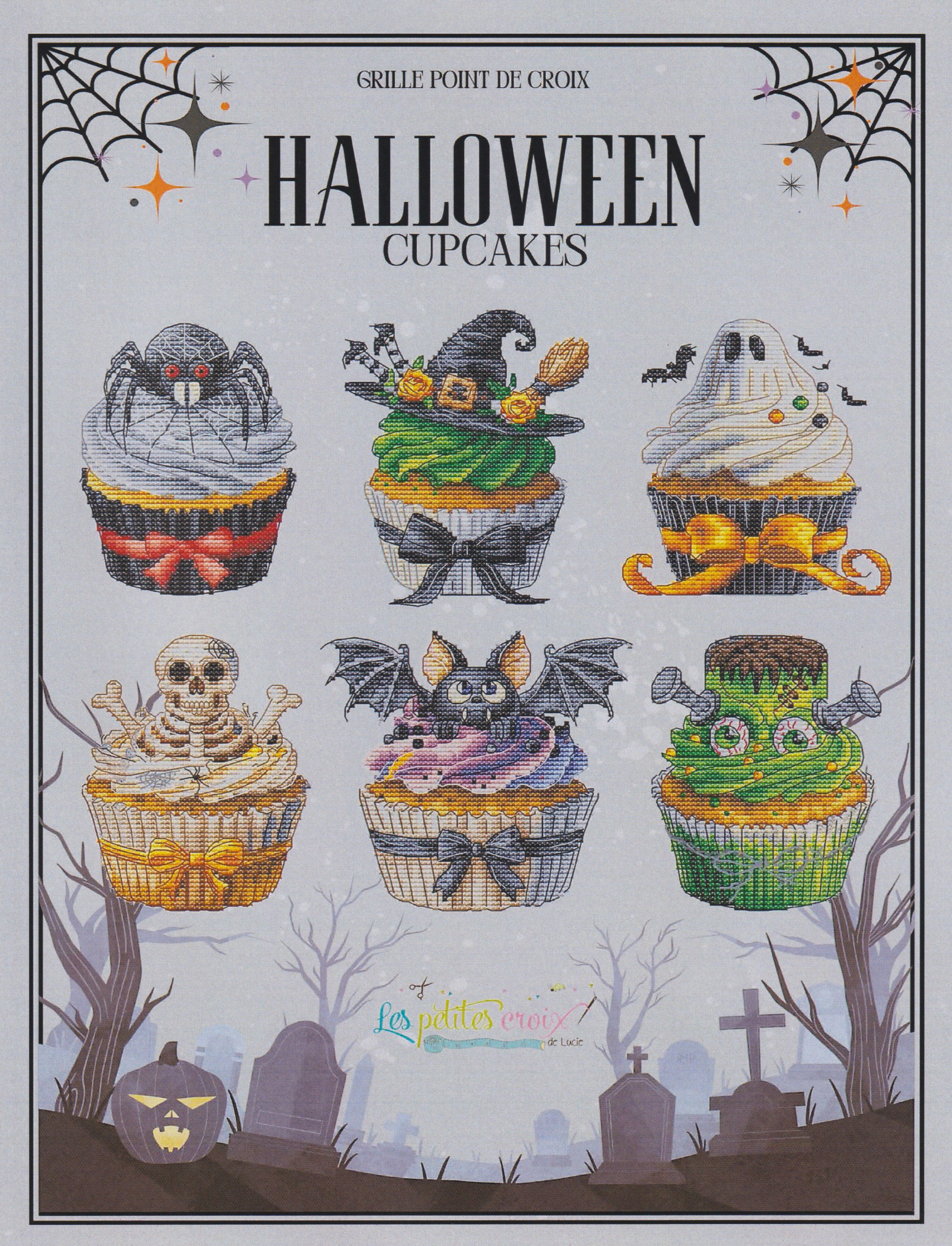 Halloween Cupcakes - Cross Stitch Pattern