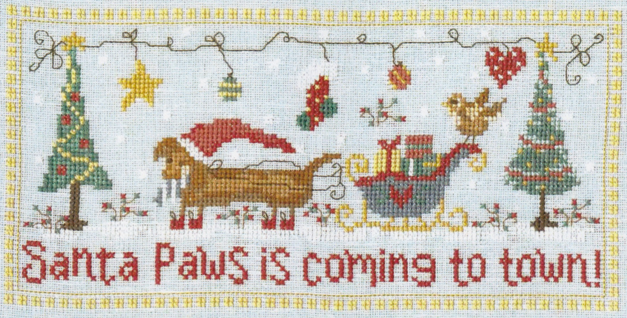 Santa Paws - Christmas Cross Stitch Pattern