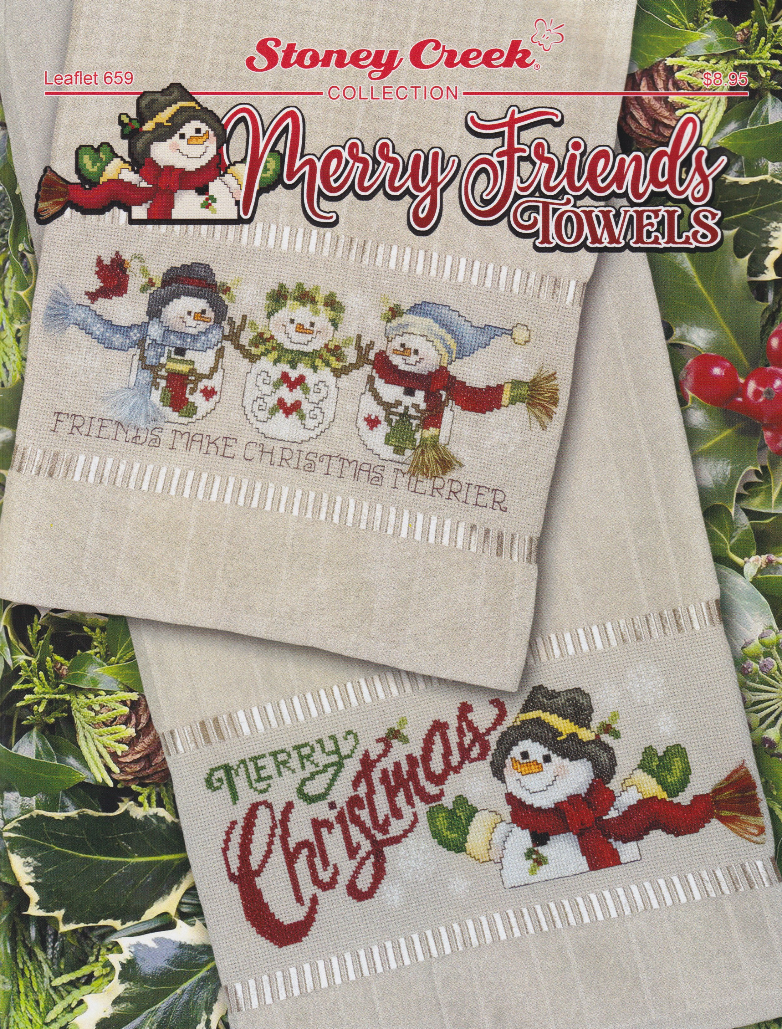 Merry Friends Towels - Christmas Cross Stitch Pattern