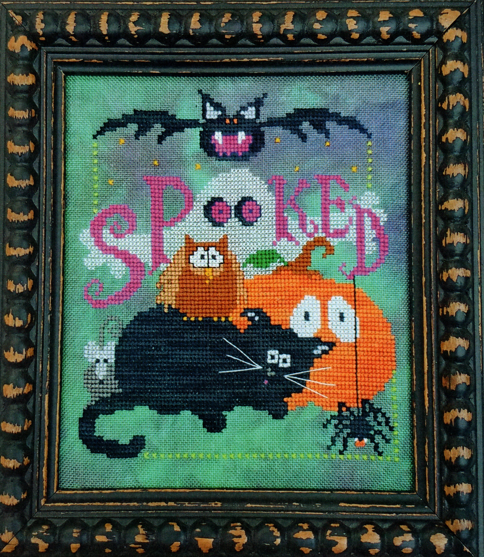 Spooked - Halloween Cross Stitch Pattern