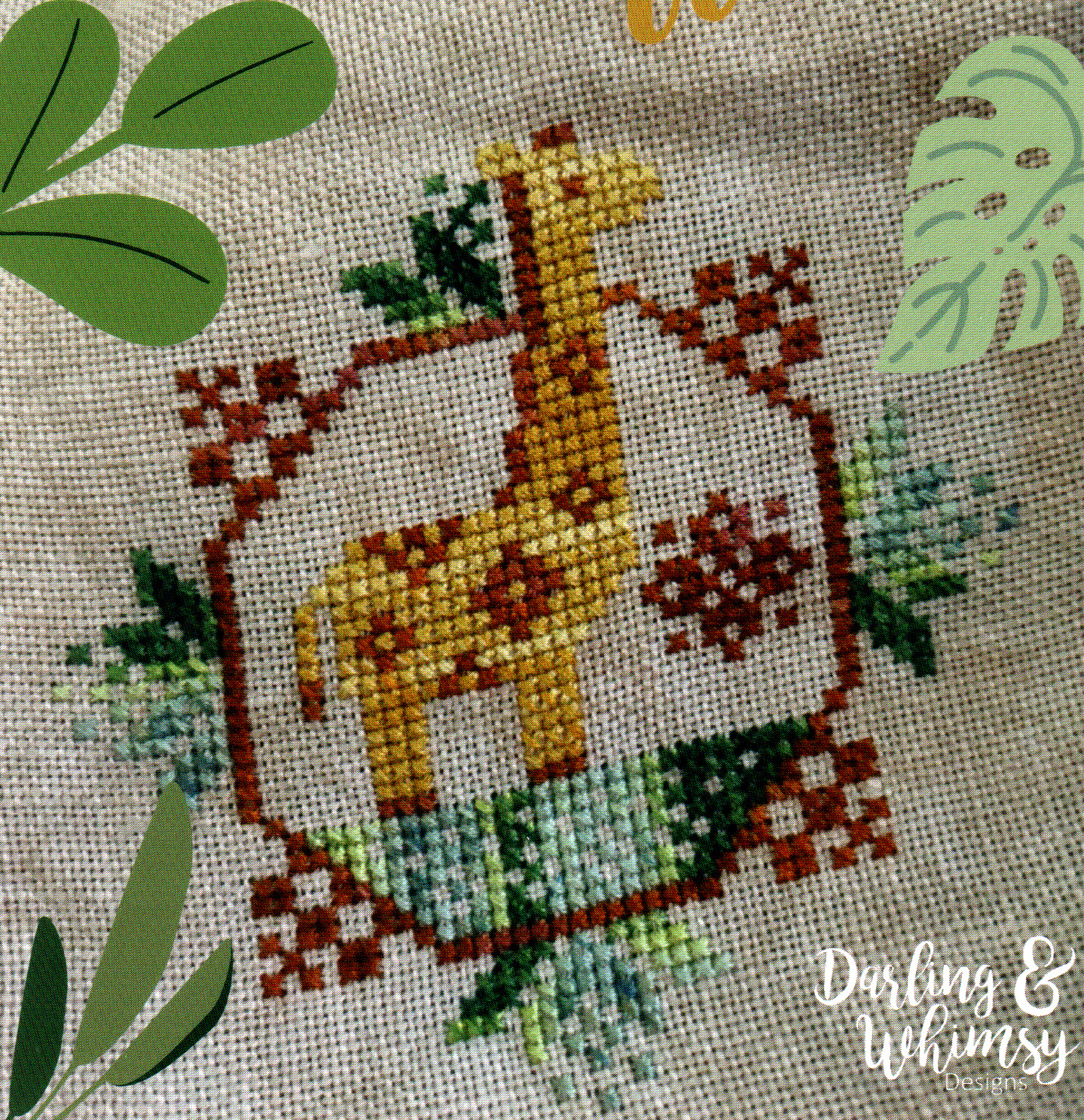 Quirky Quaker Giraffe - Cross Stitch Pattern