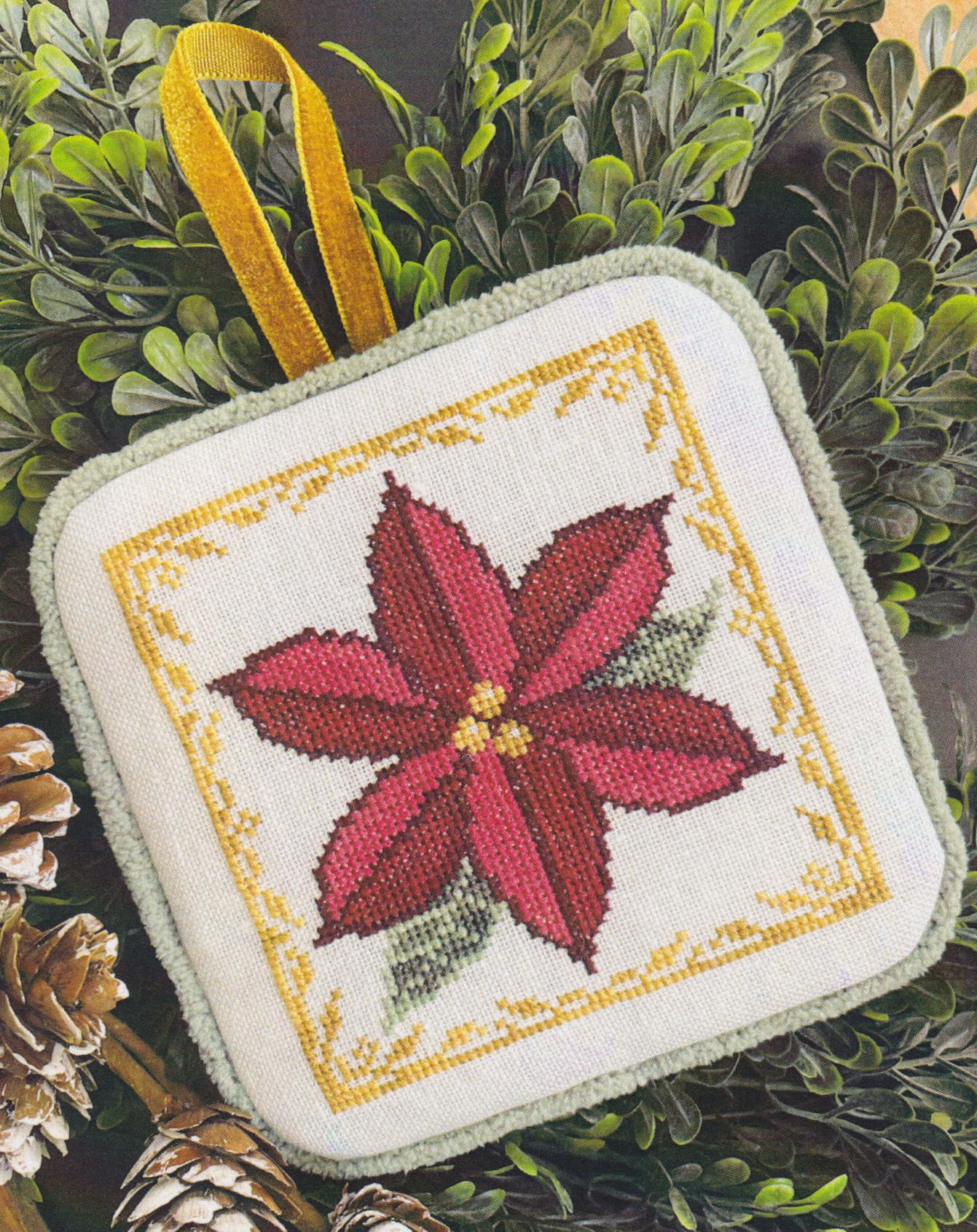 Poinsettia - Christmas Cross Stitch Pattern