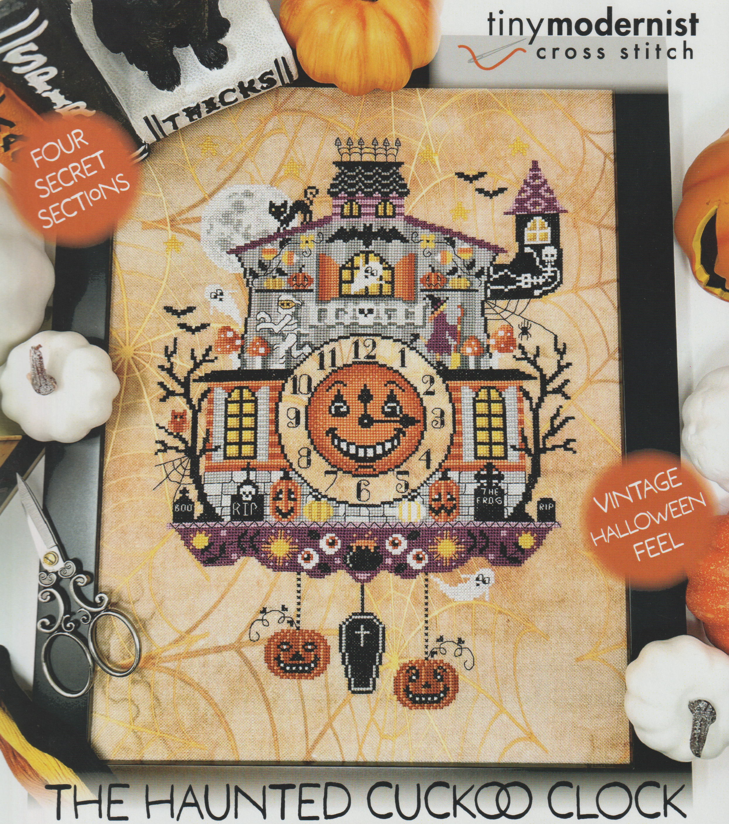 The Haunted Cuckoo Clock Part 4 - Halloween Cross Stitch  