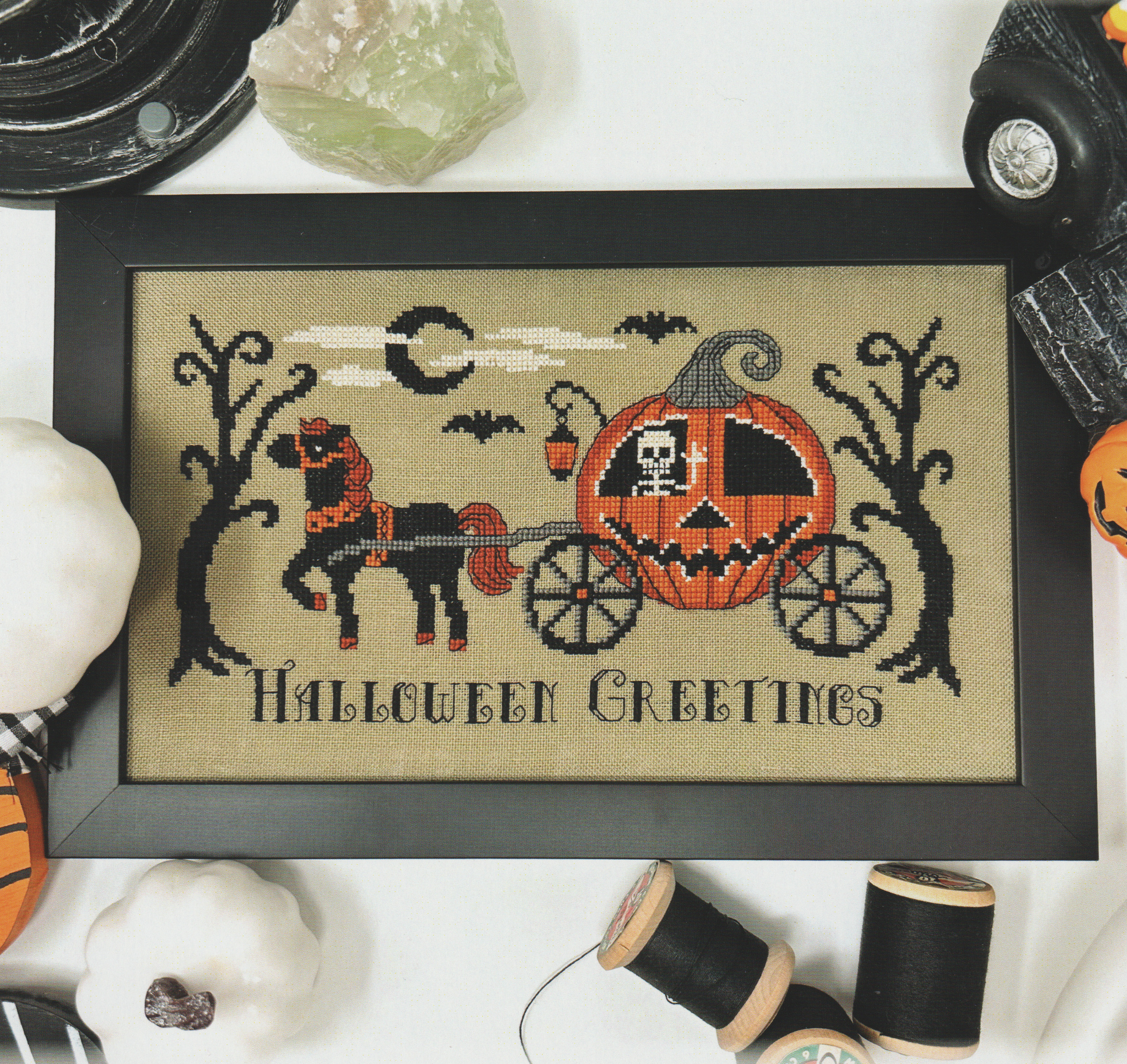 Pumpkin Coach - Halloween Cross Stitch Pattern