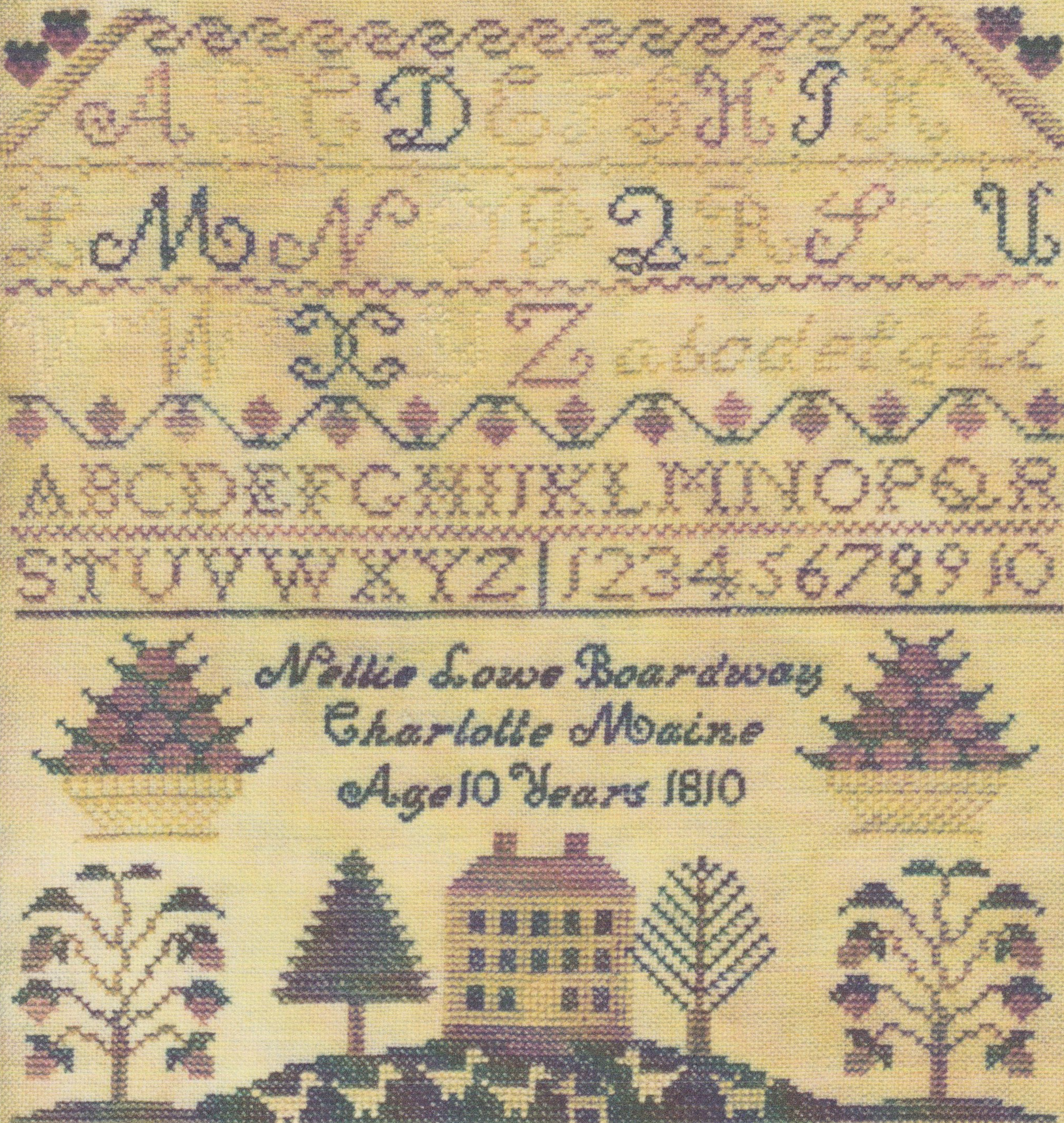 Nellie Lowe Boardway - Sampler Cross Stitch Pattern