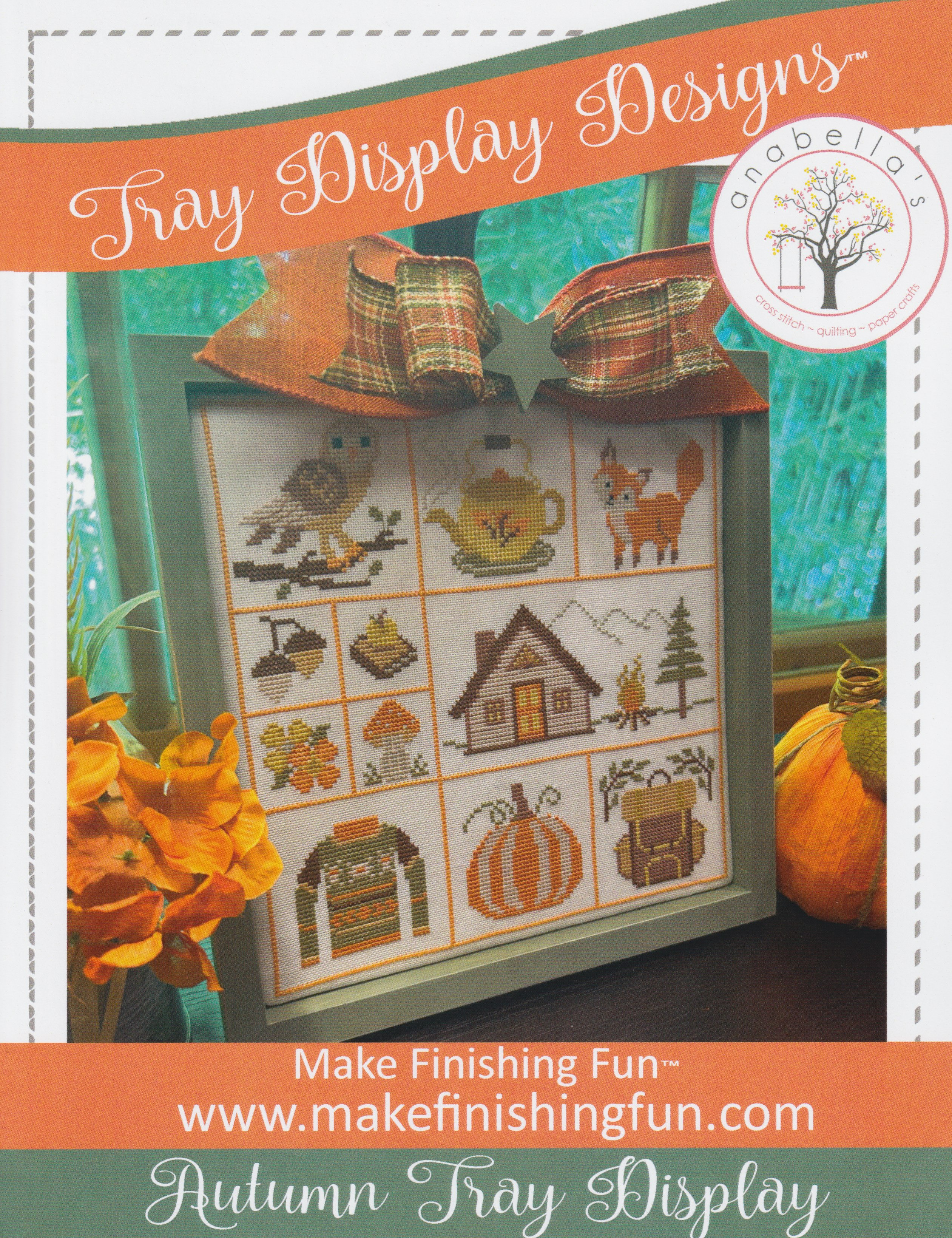 Autumn Tray Display -  Cross Stitch Pattern