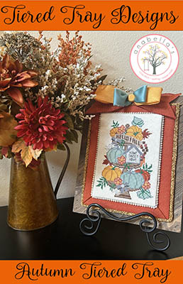 Autumn Tiered Tray - Cross Stitch Pattern