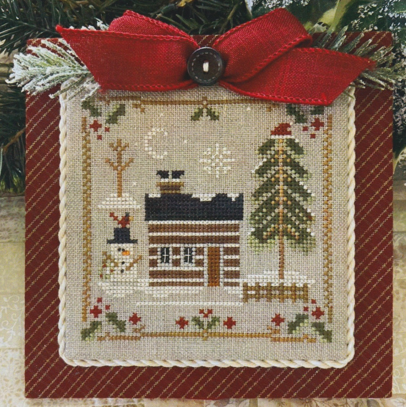 Log Cabin 9 Mr. Snow - Christmas Cross Stitch Pattern