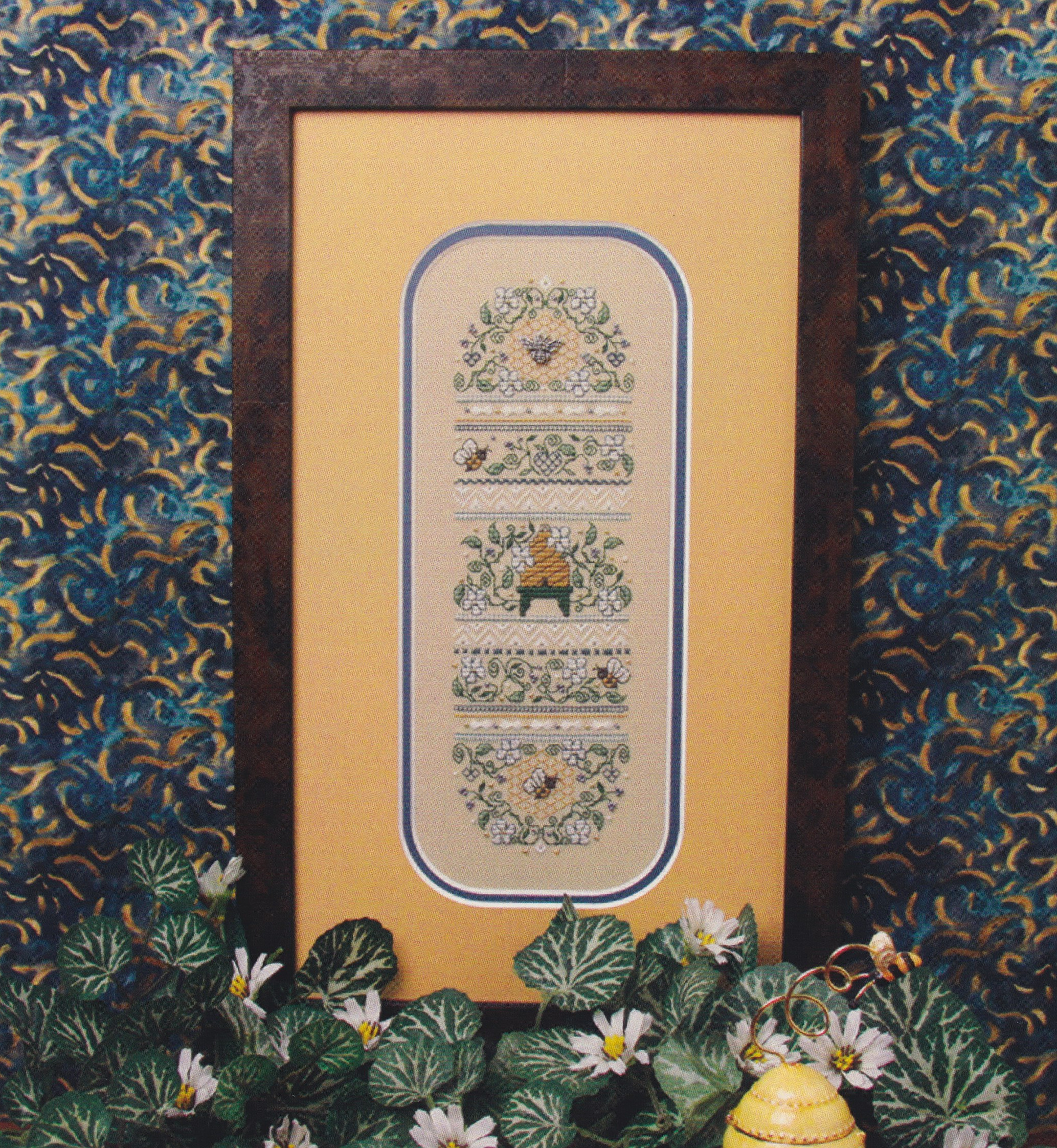 Bees In The Blueberry Patch - Cross Stitch Pattern