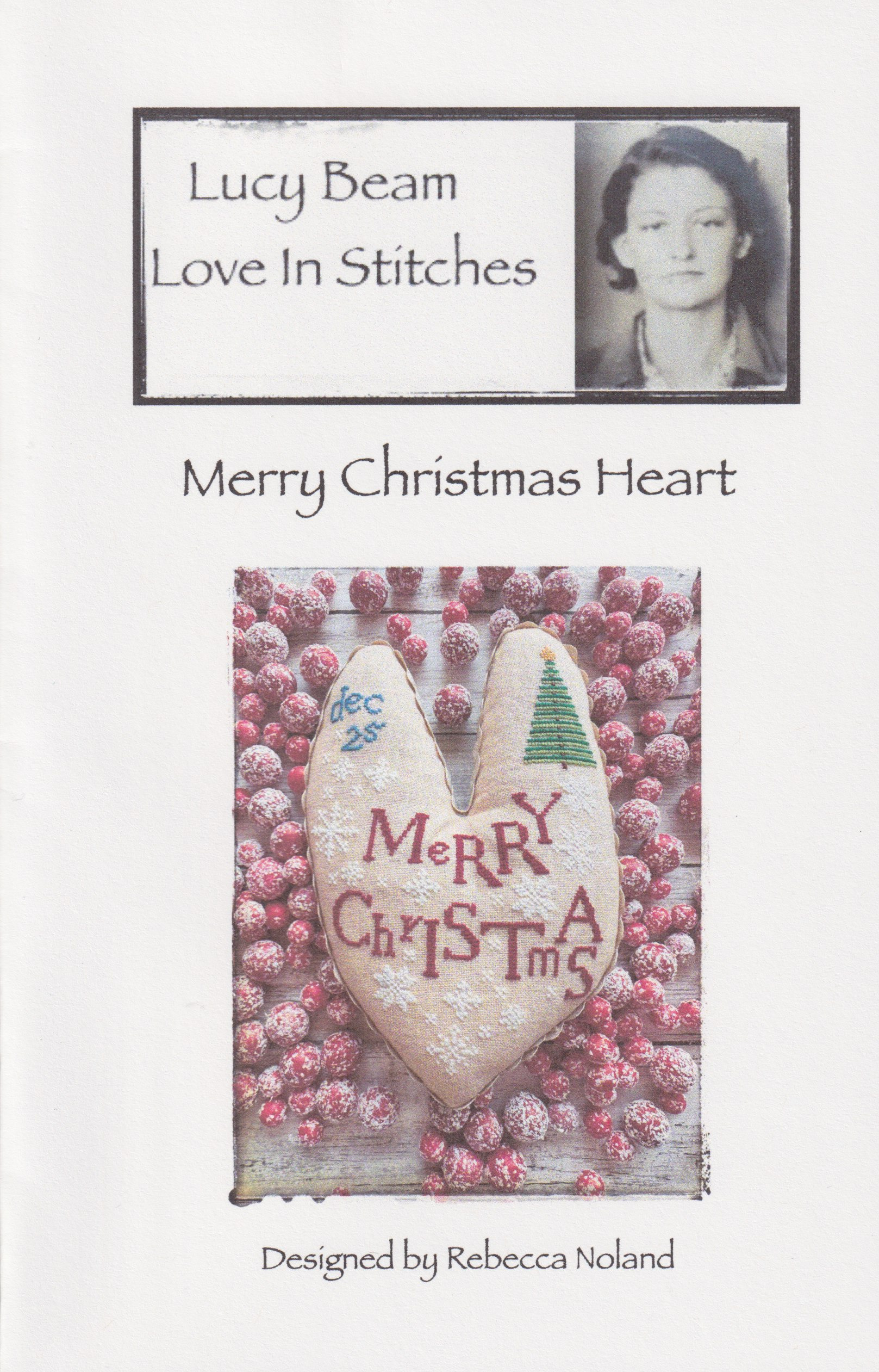Merry Christmas Heart - Cross Stitch Pattern
